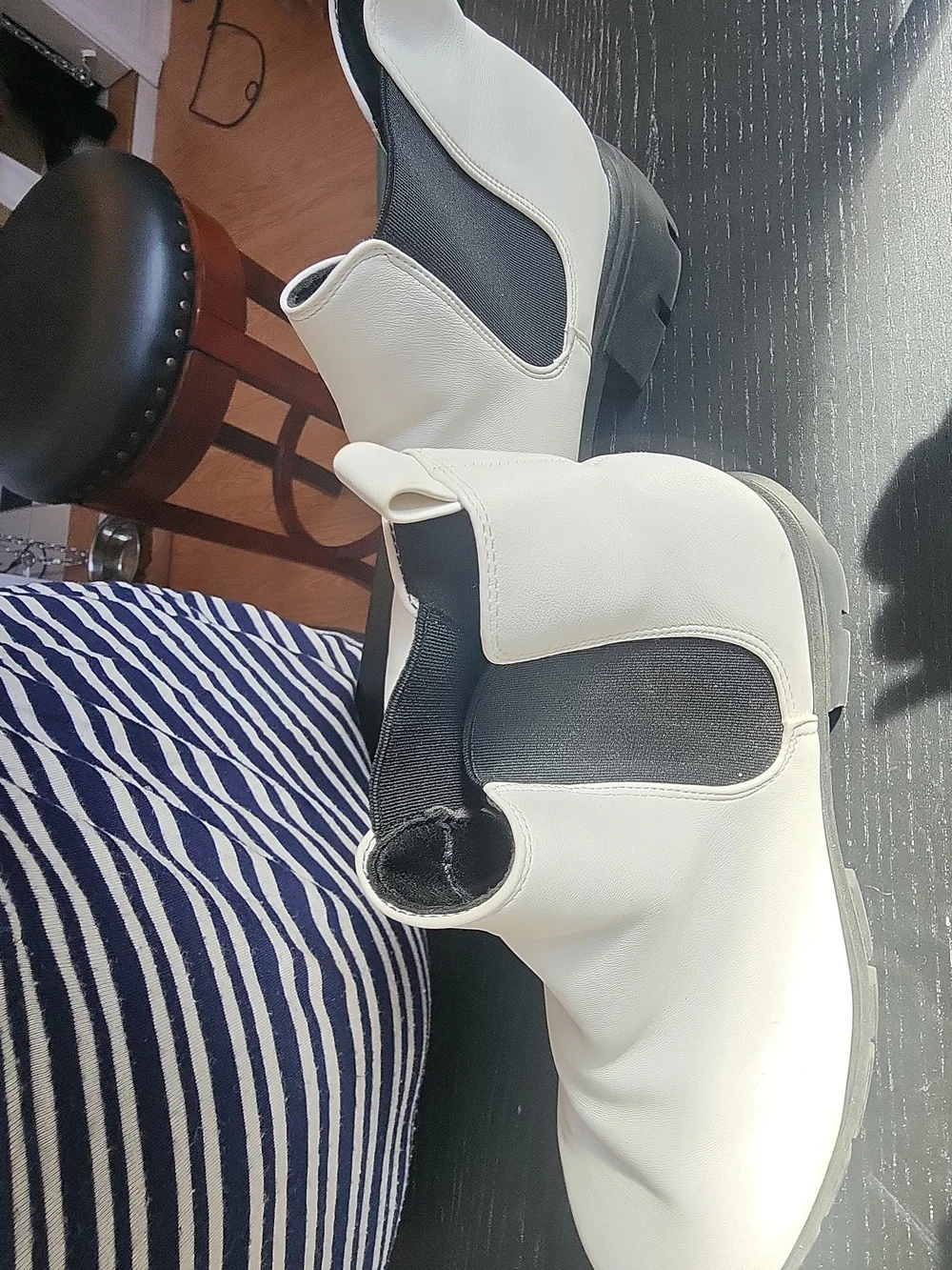 White Chelsea-Style Women's Ankle Booties